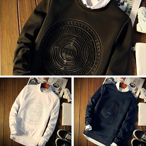 Мужская Мода Осень Зима Теплая Повседневная Шею Slim Fit С Капюшоном|fit hoodies|slim fit