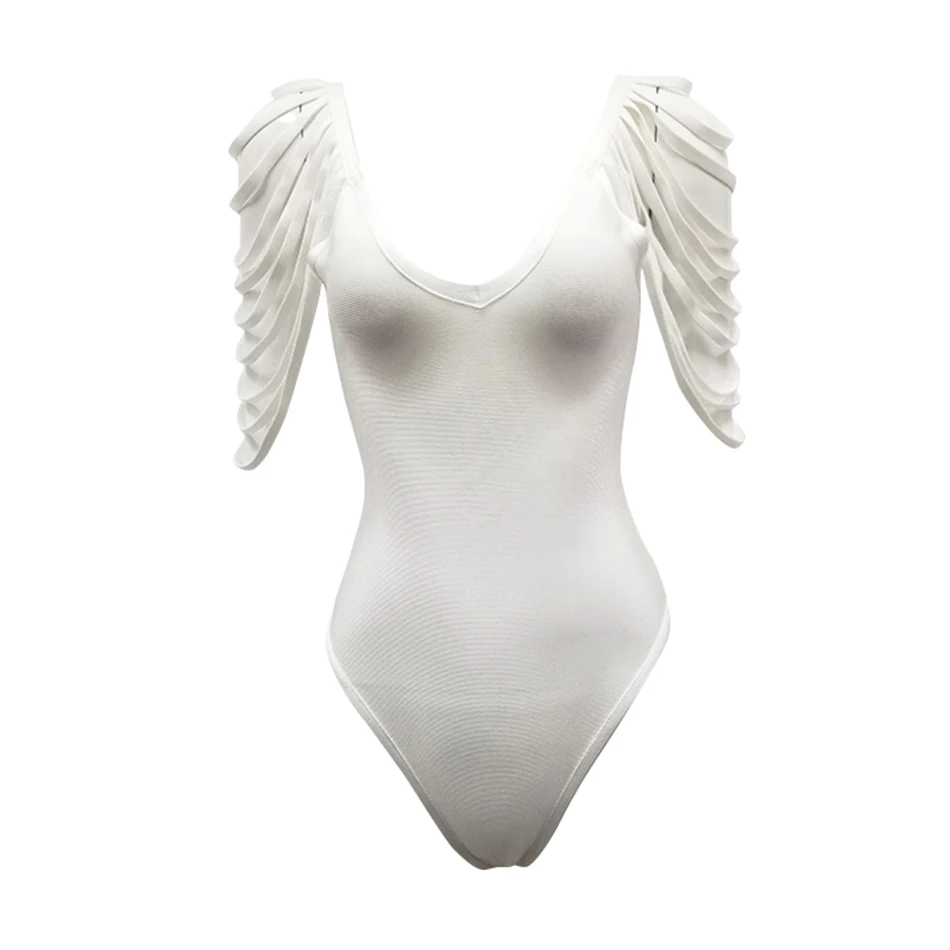 Женский Облегающий комбинезон CIEMIILI однотонный с v образным вырезом и кисточками