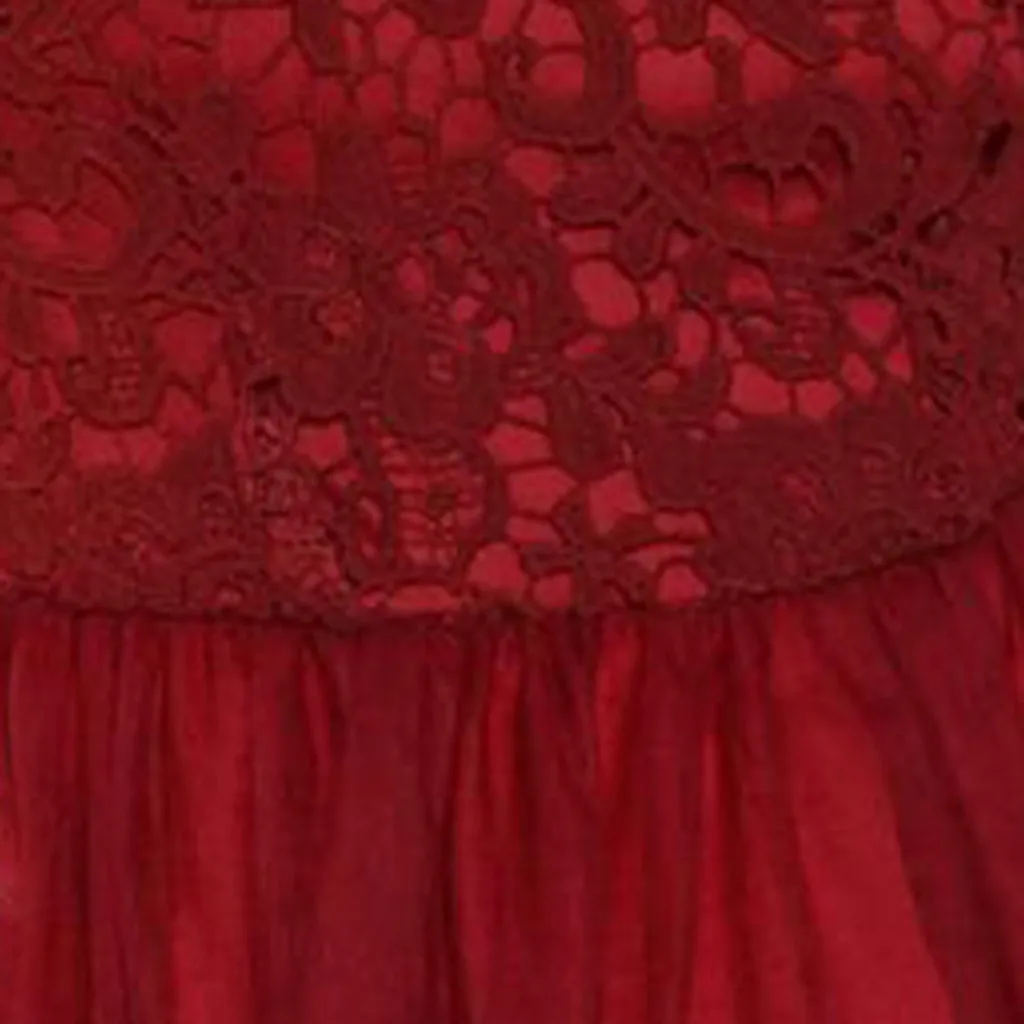 Fashion Sexy Lace Printing Short Sleeve Lace Dress Party Short Dress Black Red Summer Dresses#Zer