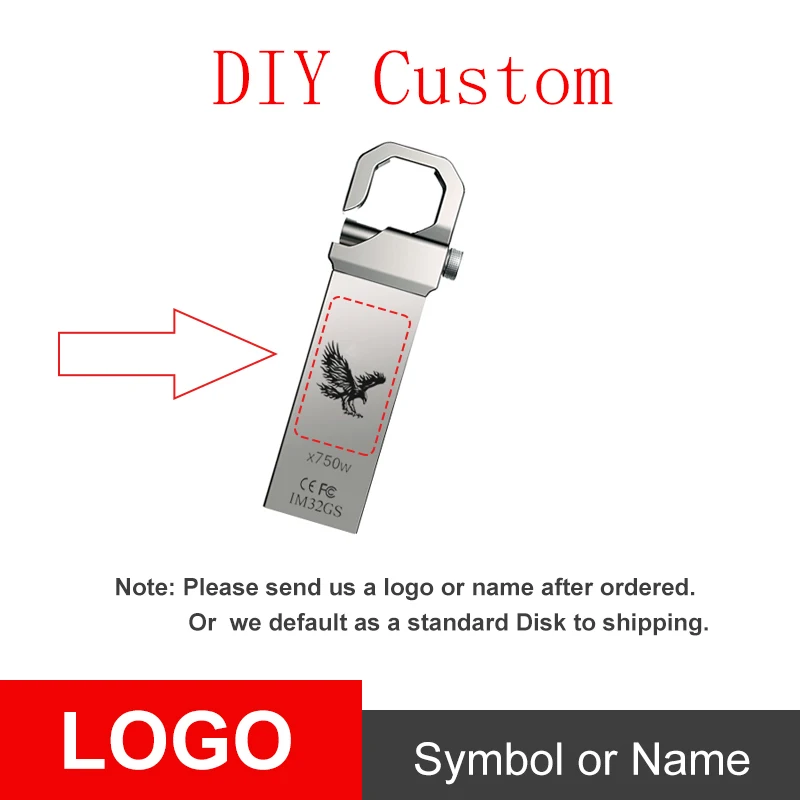 X750W Plus DIY Флешка Металлический флеш-накопитель hp 32 Гб 64 Гб DIY Pendrive X750W Cle USB 3,0 Memory Stick Key Thumb Hook Lock Flies диск на ключ флэшка - Цвет: X750W Plus DIY