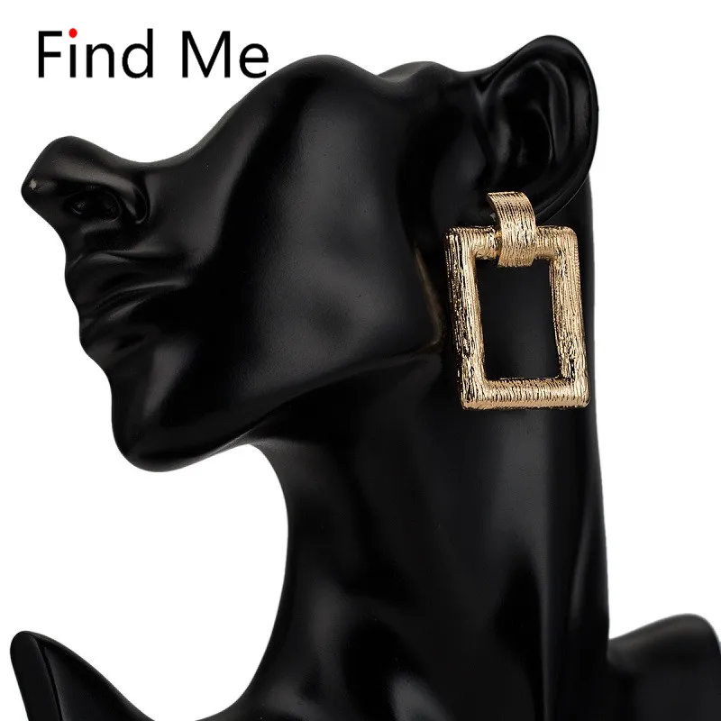 Find Me новые модные большие квадратные висячие серьги с вырезами для женщин