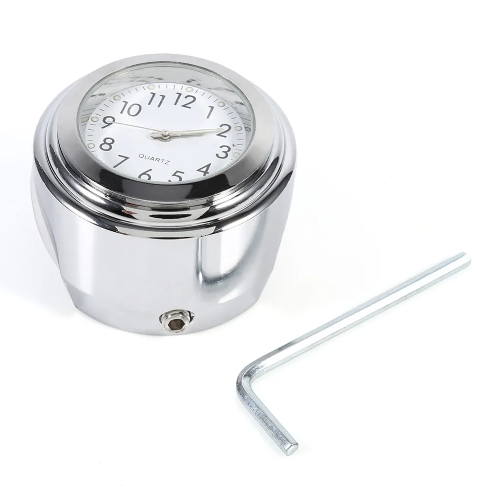 Часы с креплением на руль мотоцикла 7/8 дюйма 1 дюйм|clock white|clock timeclock dial |