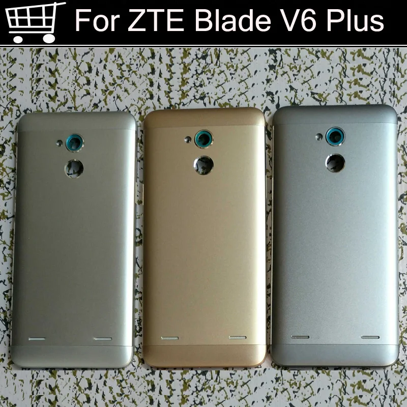 With LOGO Battery Back Cover For ZTE Blade V6 plus battery back Housing Door Case without camera glass Replacement Parts |