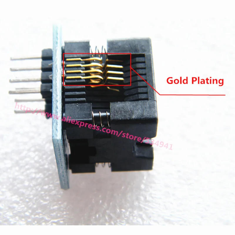 Адаптер SOP8 с гнездом 150mil/SOIC8 на DIP8 адаптер (золотое покрытие) IC программатор
