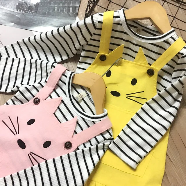 Платье для девочек костюм комбинезоны комплект одежды из 2 предметов футболка в