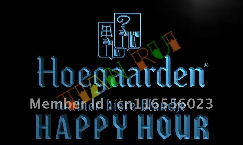 

LA663- Hoegaarden пиво «Счастливый час» бар светодиодный неоновый знак