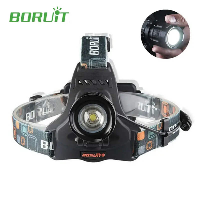 Высокая Мощность Boruit rj 2157 2000LM светодио дный Налобный фонарик лоб факел XML L2 5