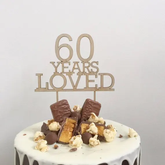 На заказ возраст день рождения торт Топпер 60 лет Любимый Торт Топпер 60-й день рождения торт украшение с днем рождения 60 торт Топпер