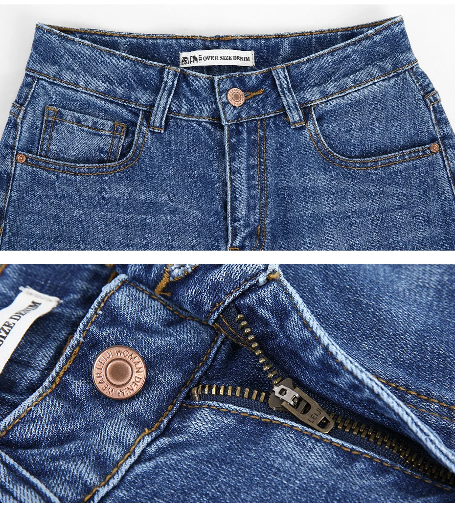 LEIJIJEANS, весна размера плюс, популярные, рваные, Выбеленные, со вставками, Промытые, средняя талия, полная длина, свободные женские джинсы прямого кроя 5996