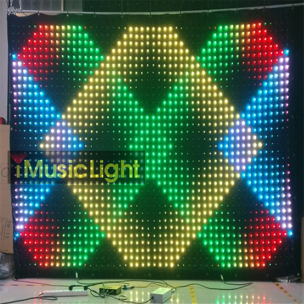 Световая занавеска DJ 7 футов * 10 светодиодная видеозанавеска гибкая освещение для