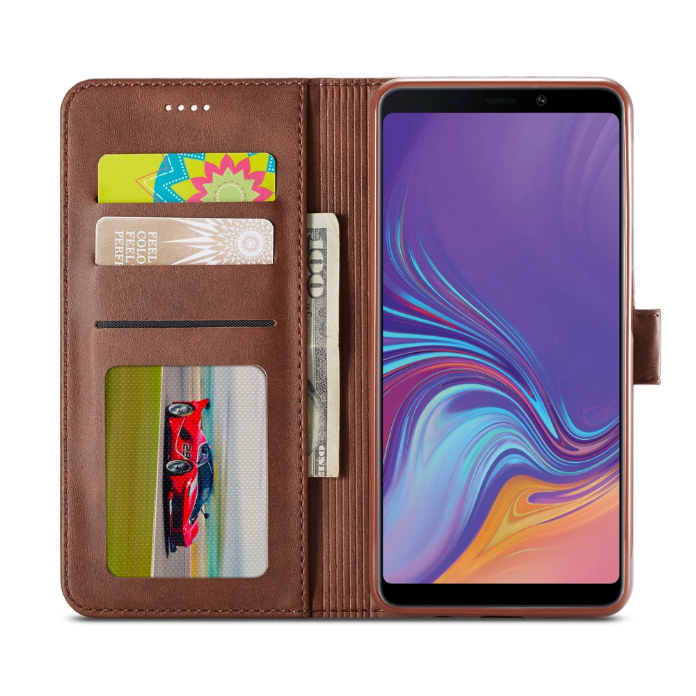 Кожаный флип-чехол для Samsung Galaxy A7 2018 чехол A750 кошелек телефона с держателем карты