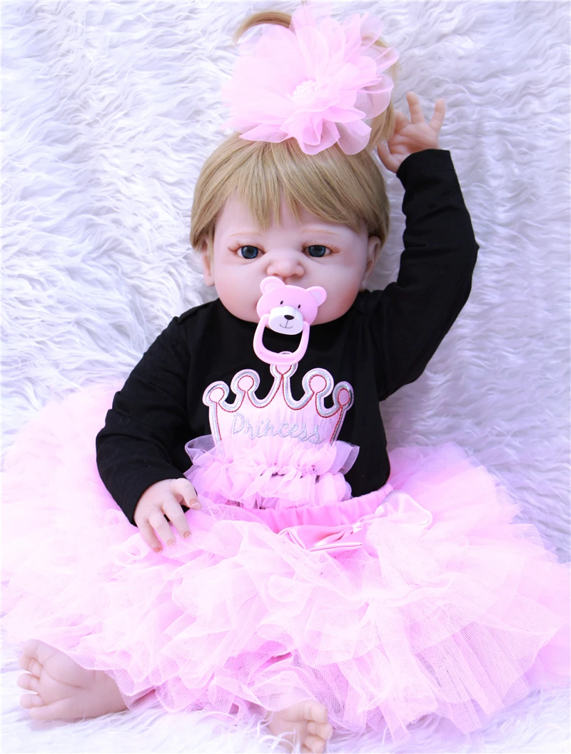 Модная Кукла reborn bebe для девочек силиконовая виниловая детей ручная работа