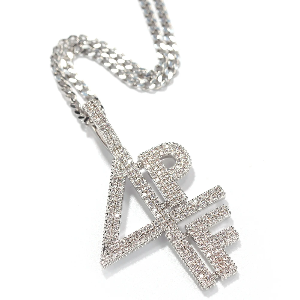 Uwin 4PF кулон кубический цирконий микро проложили четыре кармана полный LilBaby CZ Bling льдом ожерелье для мужчин ювелирные изделия