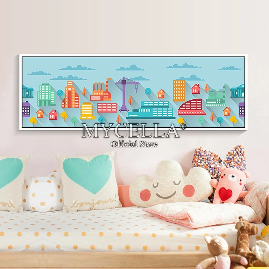 

Diamond Embroidery Cartoon city Full Round 5D DIY Diamond Painting Cross Stitch Kits Diamond Mosaic Home Decor Needlework Crafts