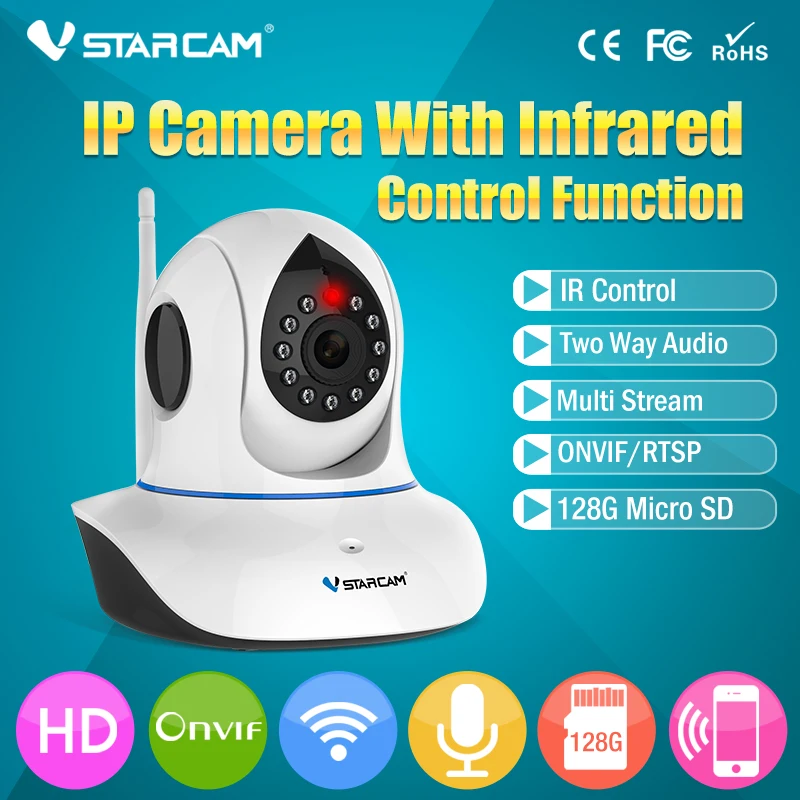 Vstarcam D38 Бесплатная доставка Domotica Afstandsbediening кондиционер Onvif 720 P беспроводной IP