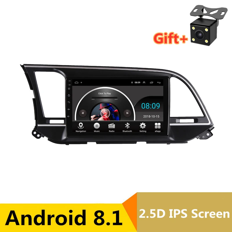9 &quot2.5D IPS Android 8 1 автомобильный DVD мультимедийный плеер GPS для HYUNDAI ELANTRA 2016 2017 2018