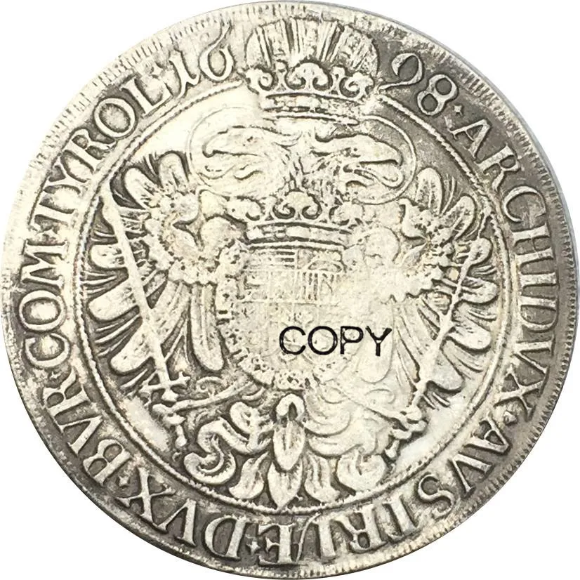1 Thaler Leopold I Vienna латунные посеребренные монеты с покрытием из австрийского