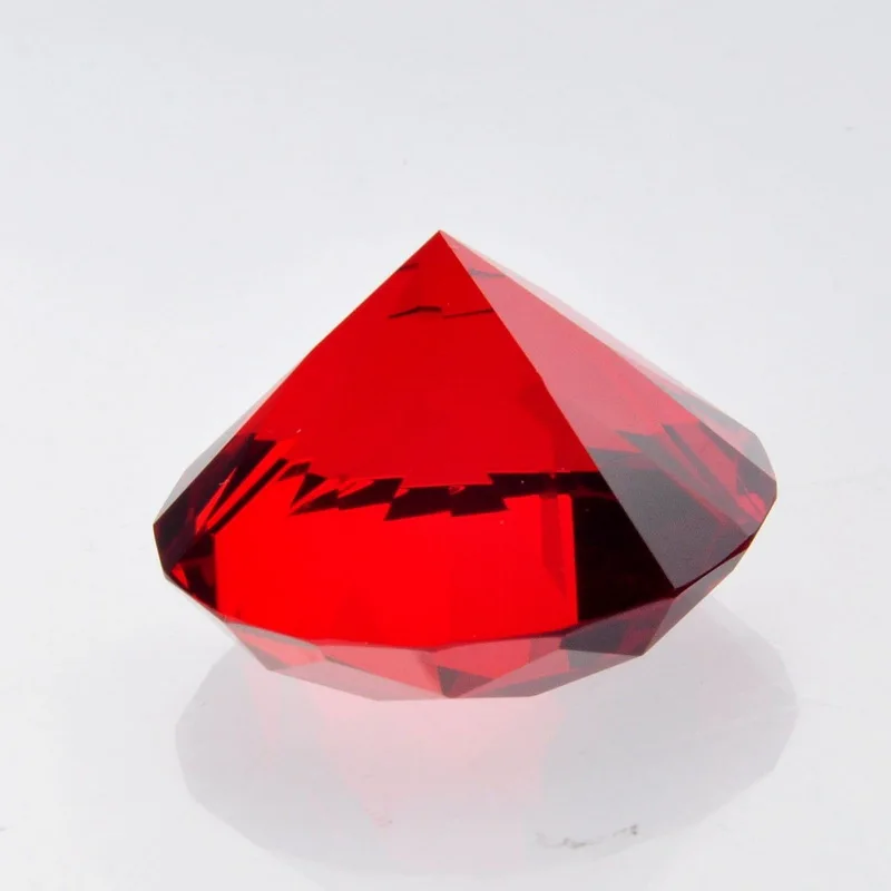 Красный 40 мм 1 шт. Кристалл стекло Diamond пресс папье детские игрушки аквариум