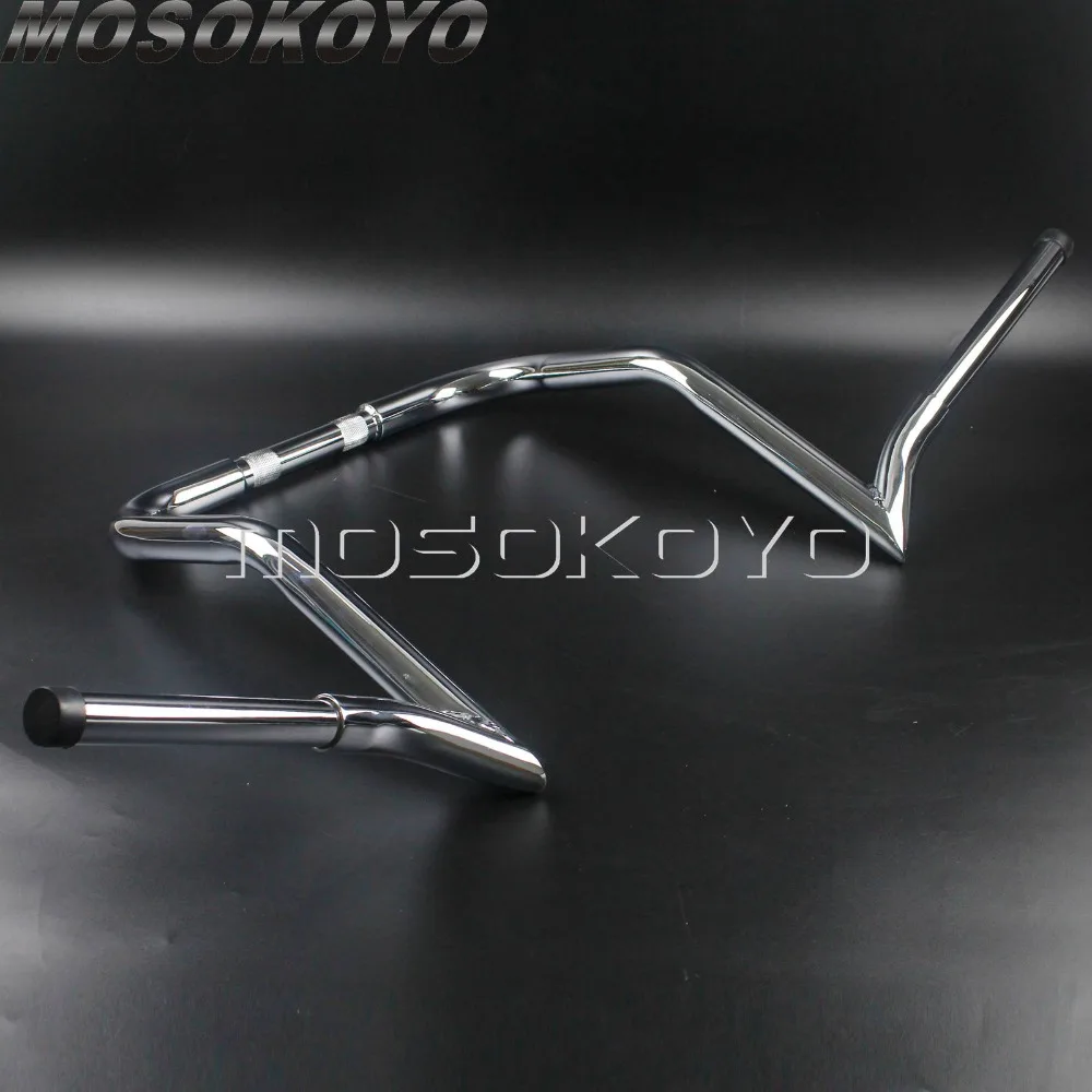 Хромированный 1" 14" 1" Rise Batwing обтекатель руль тяга вешалка ручка бар для Harley Touring Кафе Racer Chopper Softail Fatboy