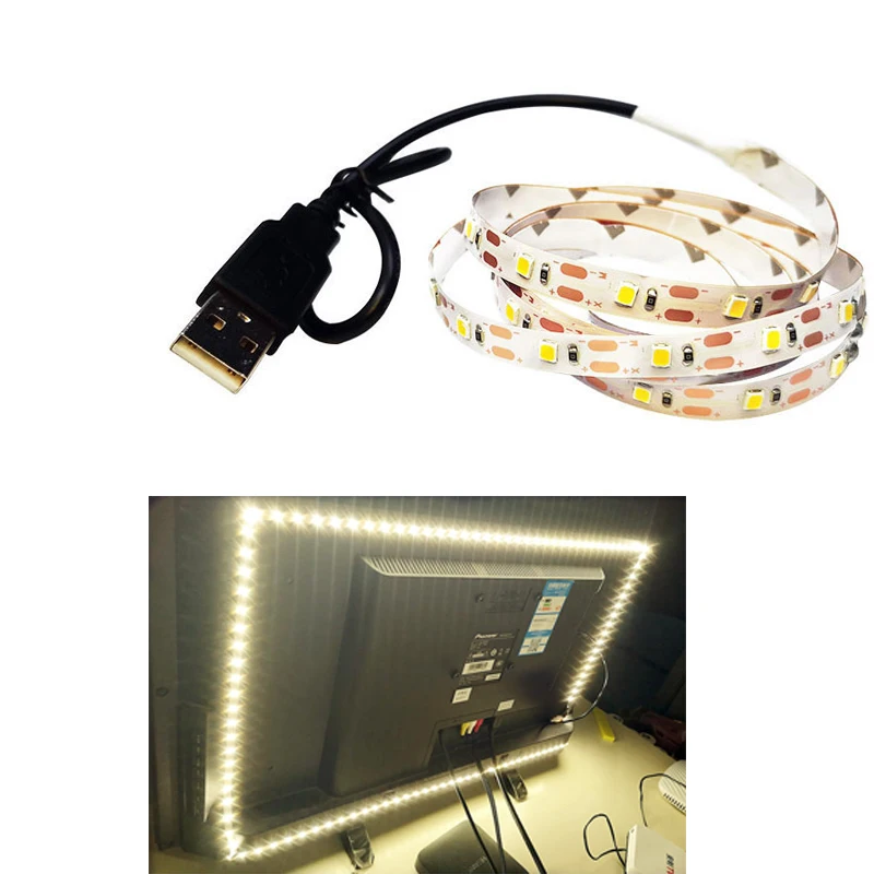 SMD 3528 RGB Светодиодные ленты не Водонепроницаемый 60LED/M DC 5V белый/теплый белый для