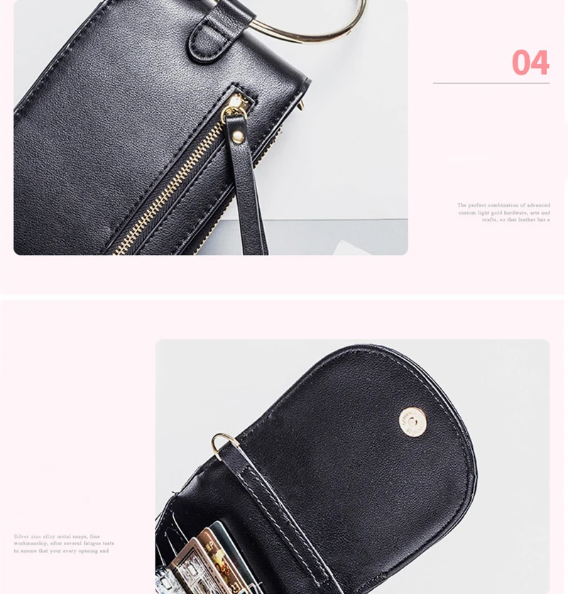 Женская сумка через плечо с карманом для карт, трехслойная сумка через плечо, сумка для мобильного телефона, женские кошельки, вместительные сумки-мессенджеры