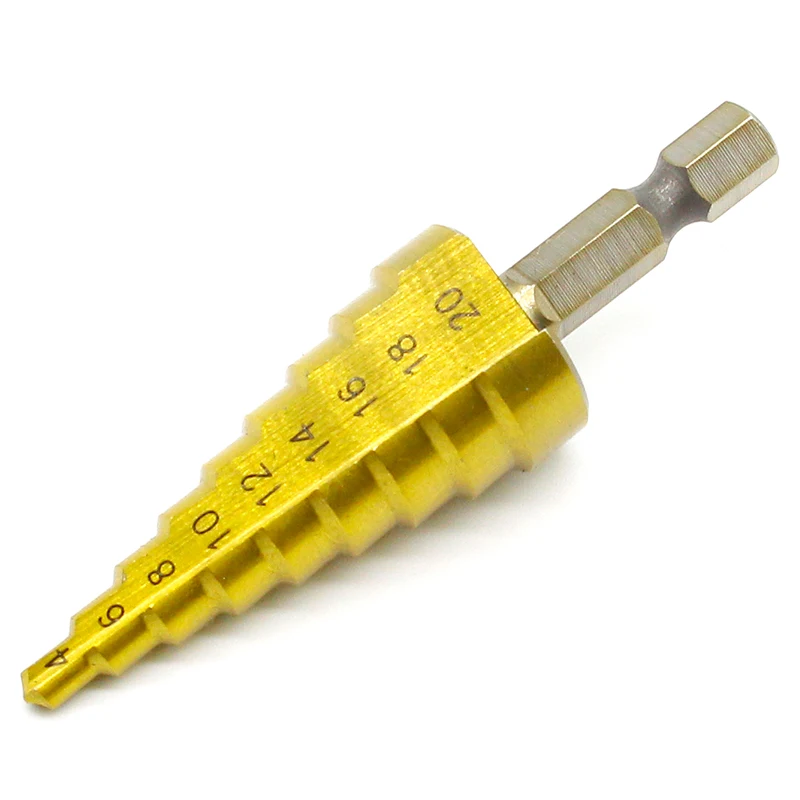 3 шт. титановые ступенчатые сверла из быстрорежущей стали 12 мм 4 20 мм|drill set|metal drill