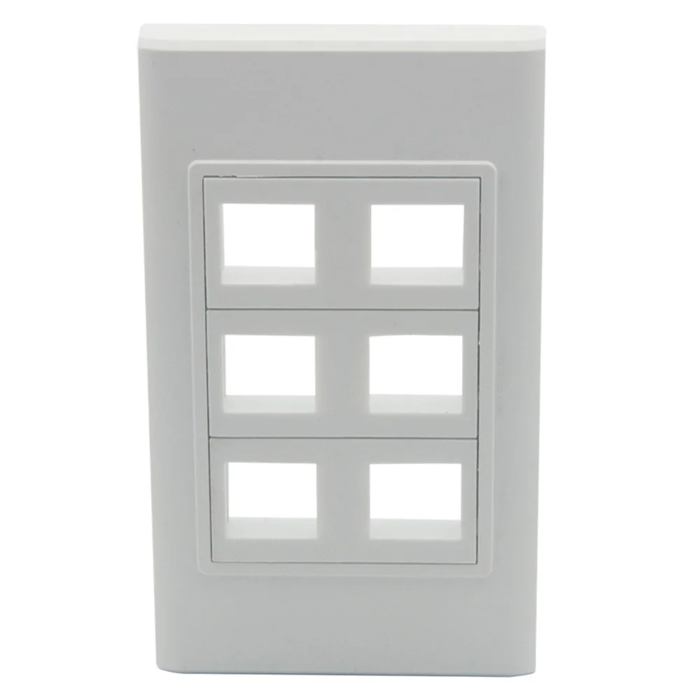 

keystone wall plate with 6 ports