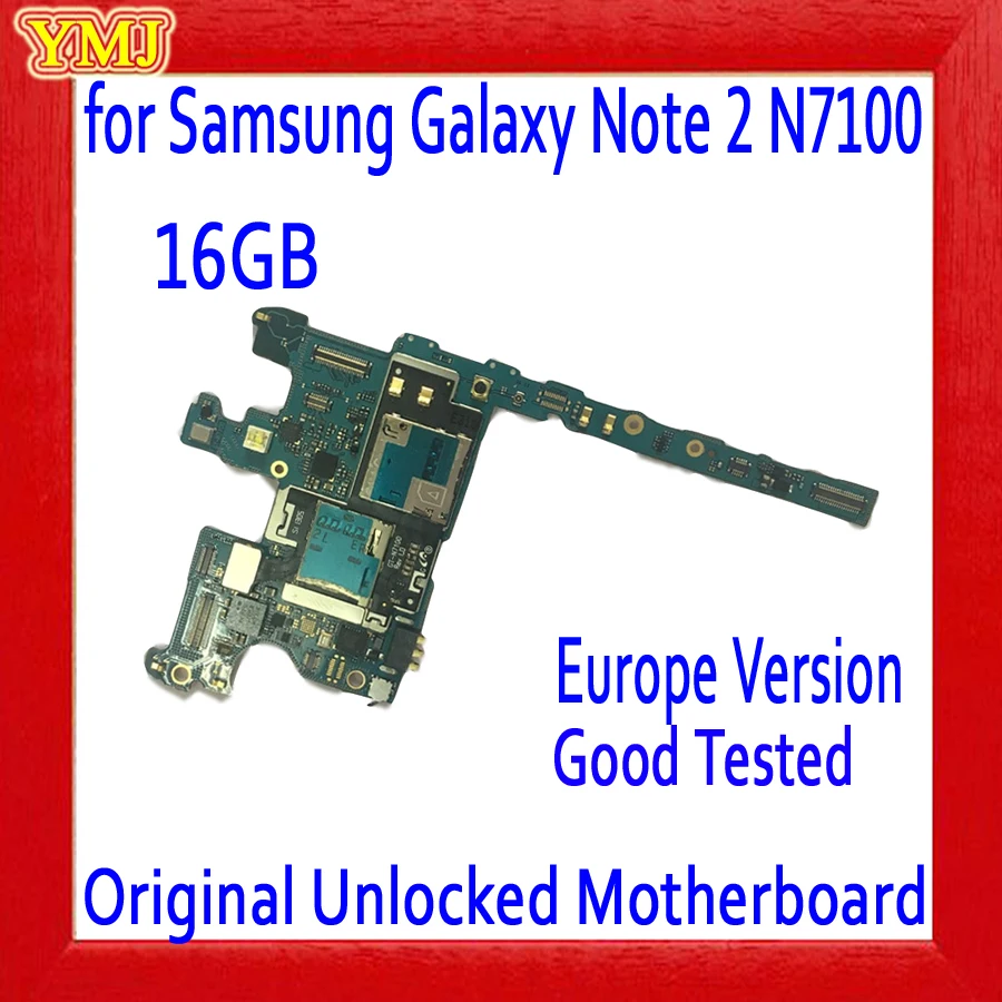 Версия ЕС для Samsung Galaxy Note 2 N7100 материнская плата 16 ГБ Оригинальный