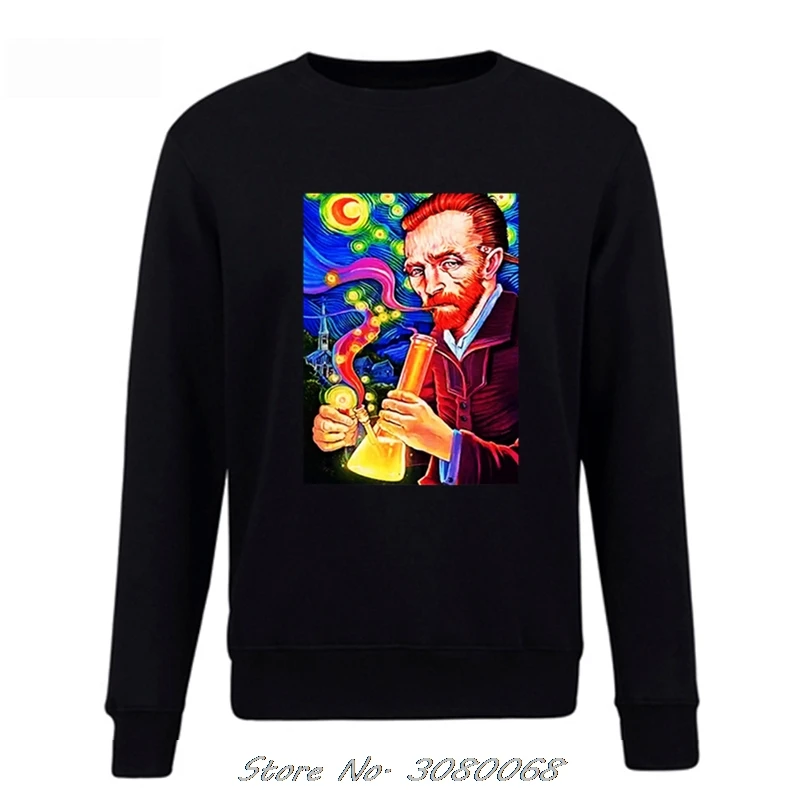 Bong Weed Eleven Vincent Van Gogh Bonnie Clyde Парижские толстовки мужские демисезонные флисовые
