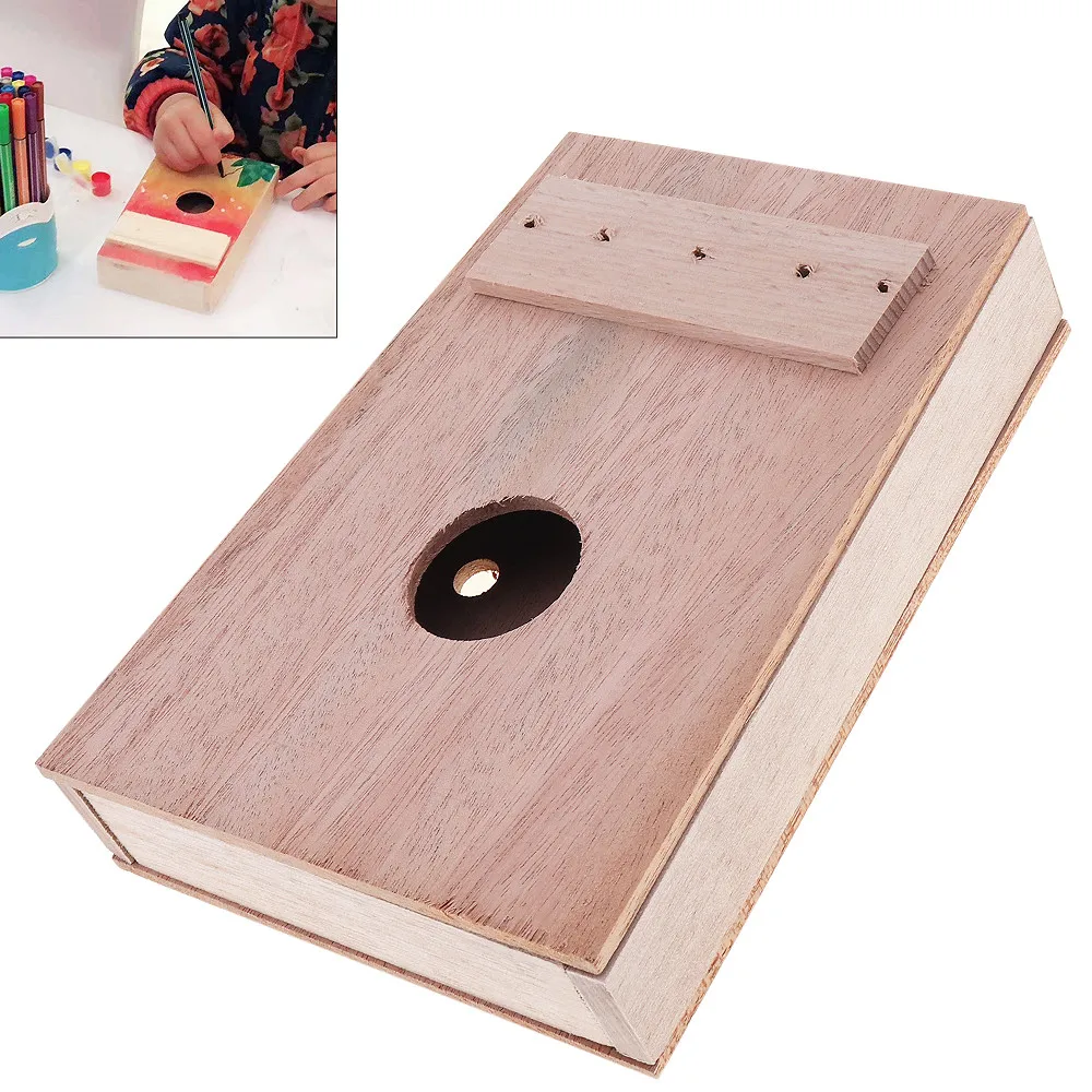 Простой и веселый 17 ключ Kalimba DIY Kit красное дерево палец пианино Mbira для картина ручной работы родителей и детей