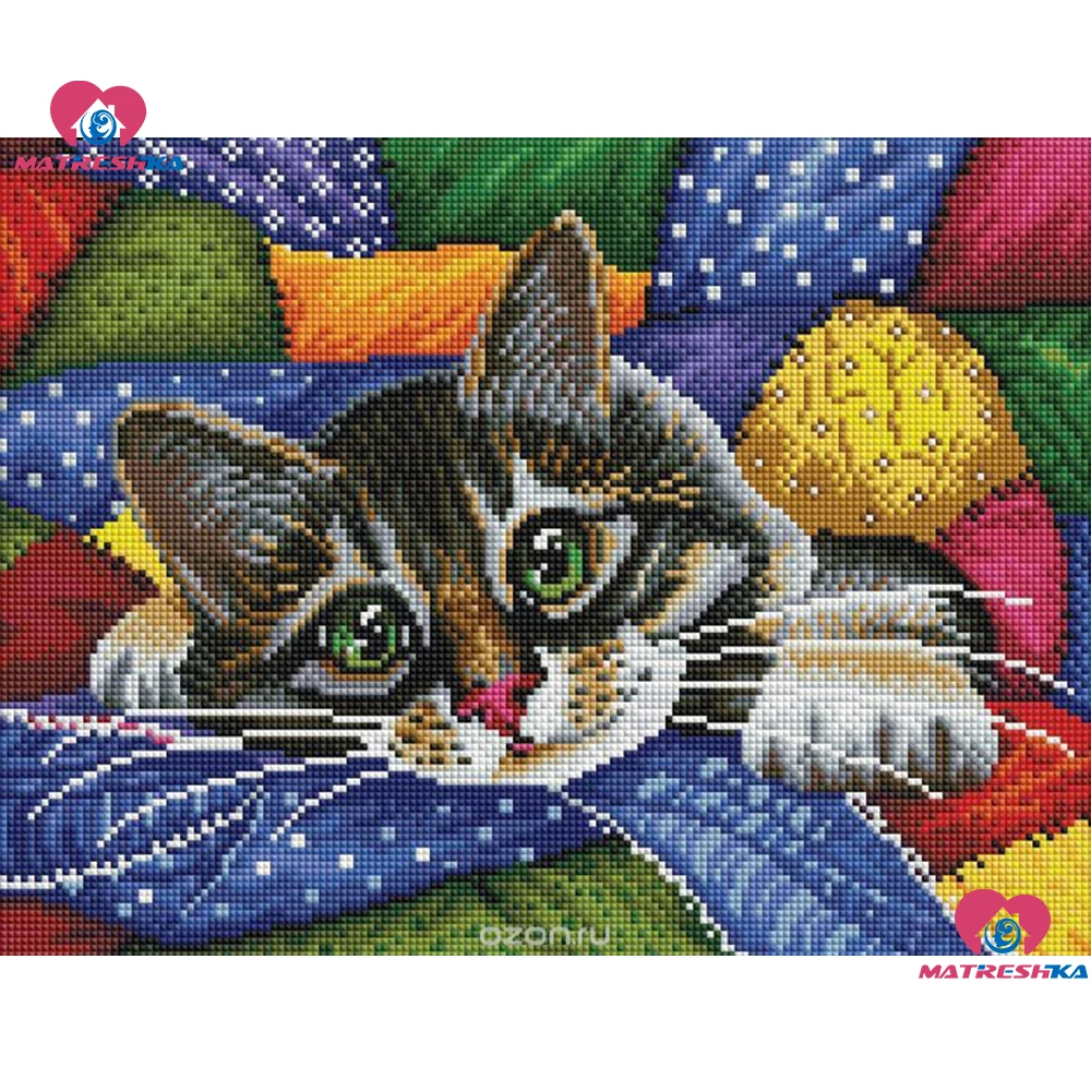 5d алмазная картина полная дрель квадратная/круглая Алмазная вышивка животное