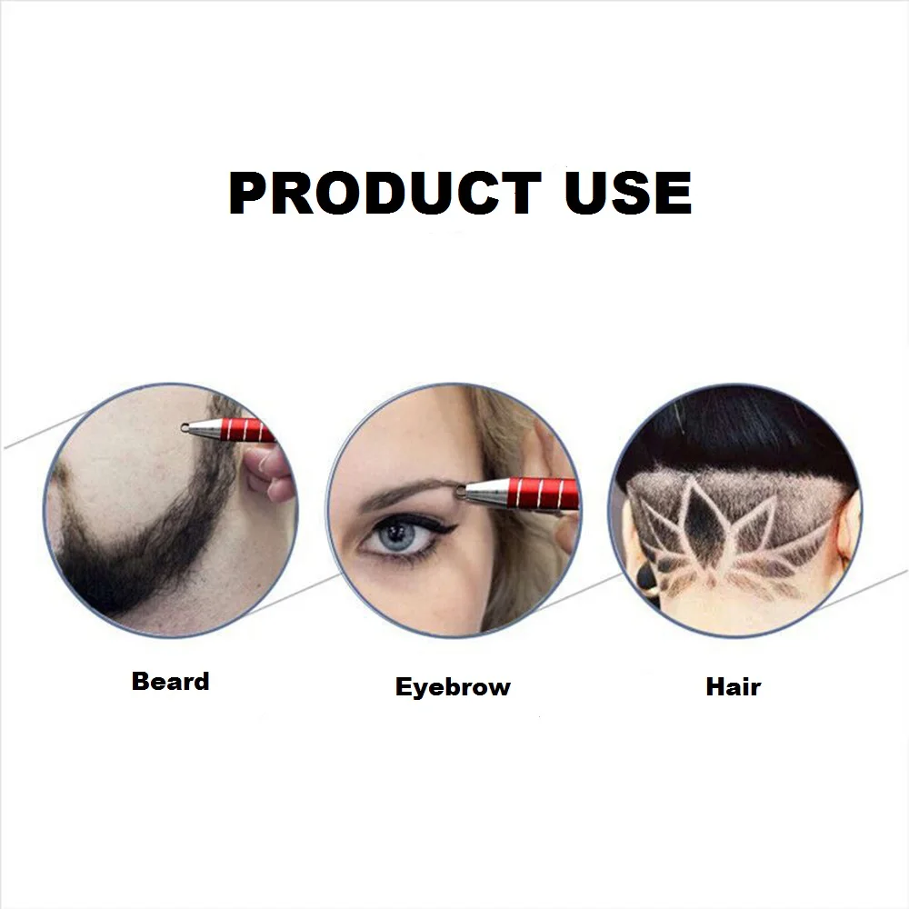 Tattoo Black Hair Razor Pen Engraving Manual Pen for Barbershop Making Stripes Pattern Eyebrows Hair Beards Carving Modeling