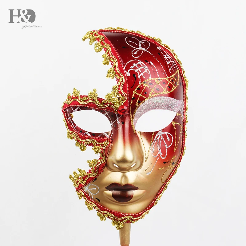 H&ampD 2pcs Couple's Venetian Masquerade Mask Musical Carnival Mardi Gras Ball Costume Halloween/Christmas Wedding Party Favors | Дом и