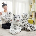 Игрушка плюшевая, Реалистичная тигр и леопард, мягкая набивная кукла-Зверюшка, белый тигр, ягуар, подарок для детей на день рождения, 30-120 см