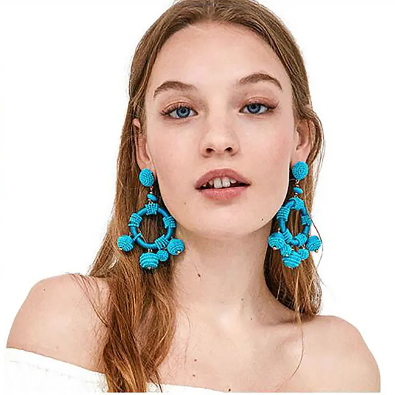 2018 европейские и американские новые творческие серьги Богемный национальный