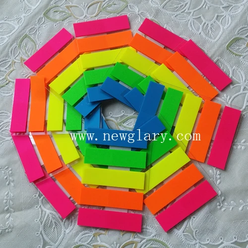 

(5-10pcs)5 Color Cute 100 Pages Plastic Sticker Post It Bookmark Point Marker Memo Flags Sticky Notes