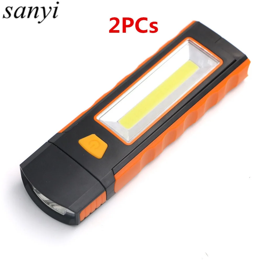 Светодиодный фонарик 2 шт./Лот портативный фонарь аварийный светодиодный + COB для
