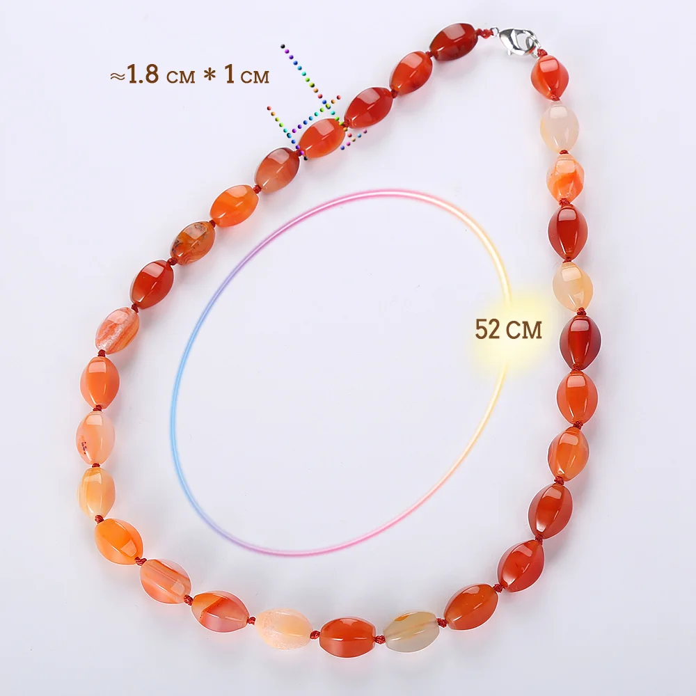 Yumten красное ожерелье из агата Этнические женские цепочки бисера Naszyjnik ювелирные