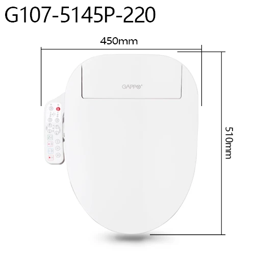 GAPPO сиденье для унитаза Смарт биде сиденье для унитаза удлиненная Крышка для биде с подогревом сидит интеллектуальная чистая сухая крышка для унитаза abattant wc - Цвет: G107-5145P-220