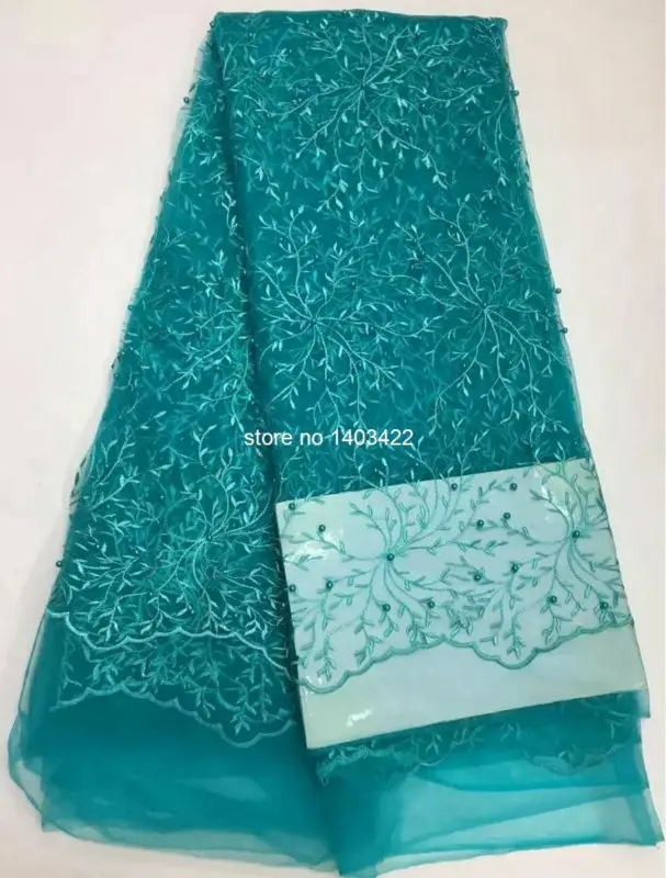 Latest African Lace Fabric Nigerian French High Quality Embroidered Tulle SH3616 | Дом и сад