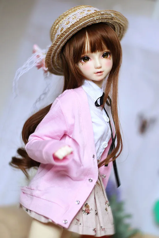 Одежда для кукол BJD розовый кардиган пальто 1/3 1/4 DD SD MDD MSD SD17 размер | Игрушки и