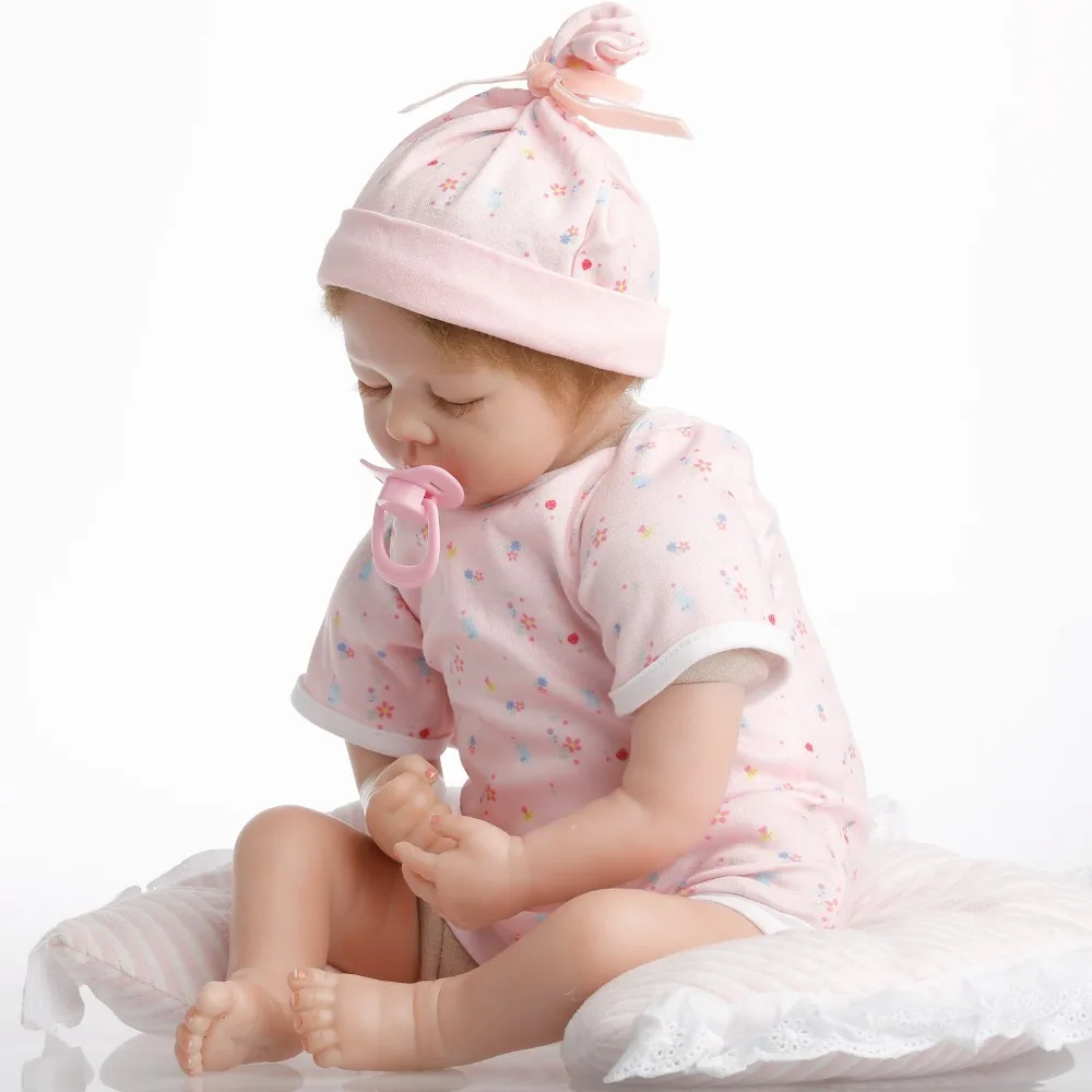 Силиконовые куклы для новорожденных 22 дюйма 55 см Реалистичная кукла красивые