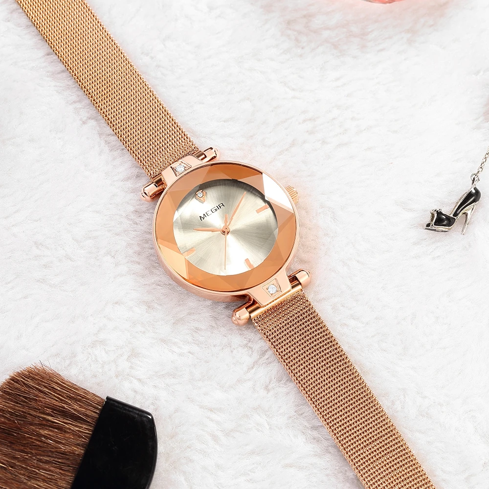 

Women Watch MEGIR Top Brand Fashion Luxury Rhinestone Watch For Women Ladies Wrist Watch Clock Reloj Mujer Relogio Feminino