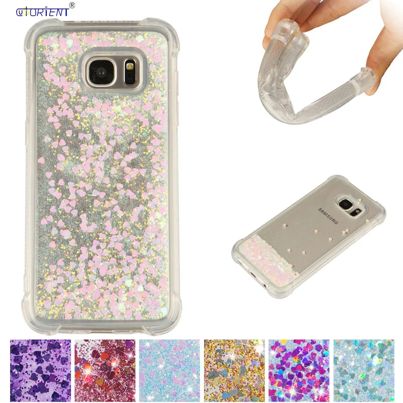Чехол для Samsung Galaxy S7 Edge S 7 edge G935 G935F G935FD Dynamic Love Heart quicksand SM TPU|Чехлы-накладки| |