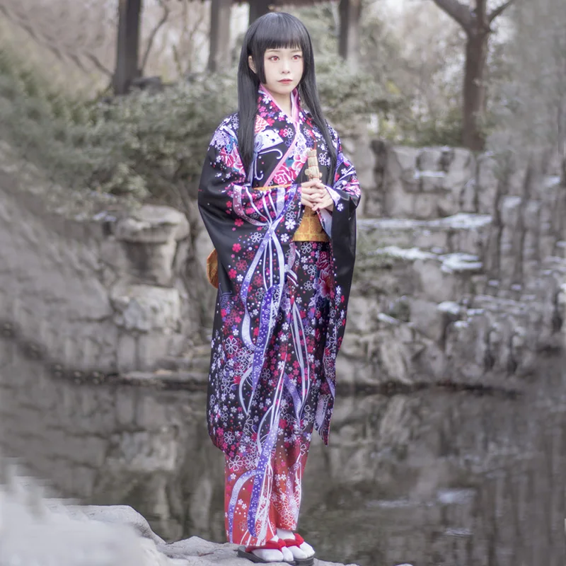 Кимоно Liva girl из японского аниме Enma Ai юката горничная наряд Униформа костюмы для