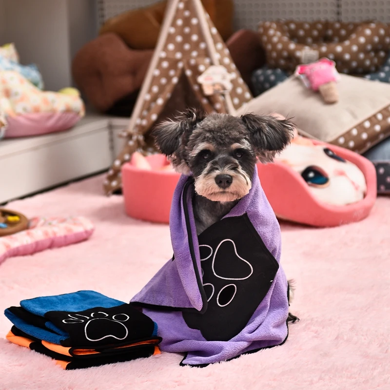 PAWZRoad собака кошка необходимый чистящий домашнее животное сушильное Полотенце ультра-абсорбент Собака Банное полотенце сделано из микрофибры высокое качество продукт для домашних животных