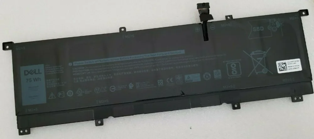 Новый оригинальный аккумулятор для Dell XPS 15 9575 8N0T7 TMFYT 11 4 в 75 Втч | Компьютеры и офис