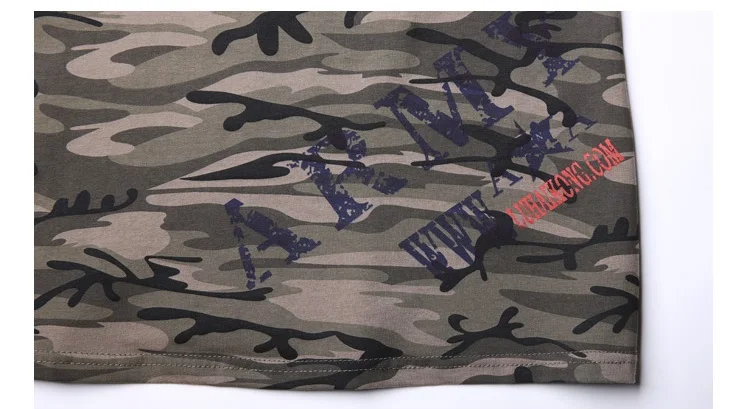Летняя камуфляжная эластичная облегающая женская футболка из 100% хлопка в стиле