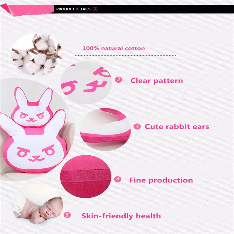 Горячая 35 см 55 подушка для часов kawaii OW DVA плюшевые игрушки куклы Мягкие Dva