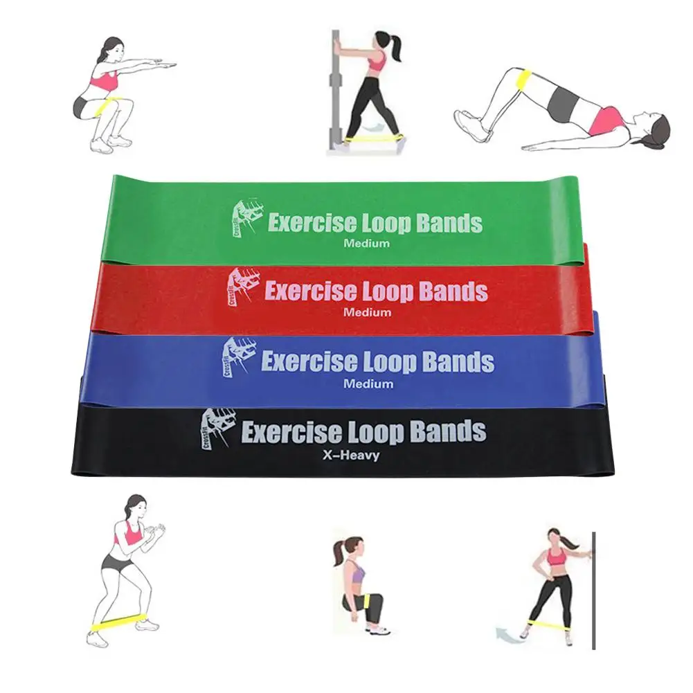 4 шт./компл. эластичные Эспандеры тренировочная резиновая петля для фитнеса